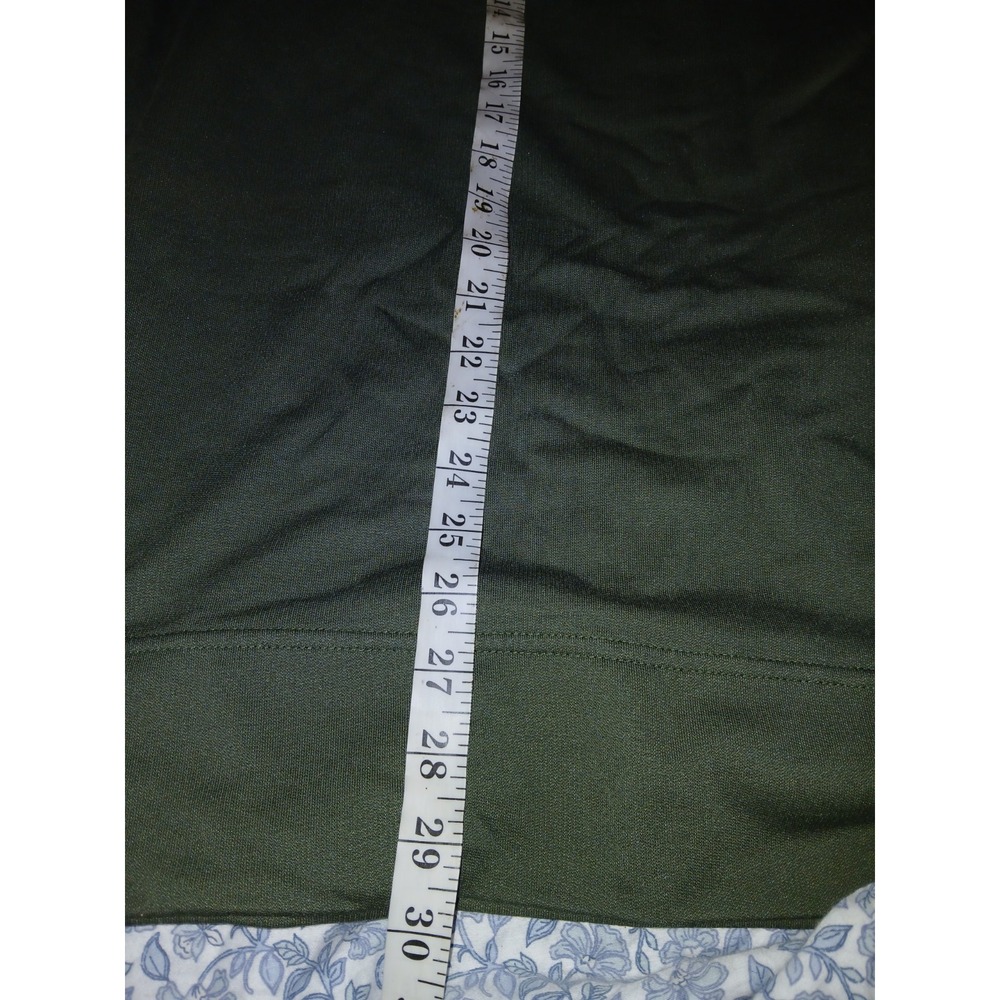 VINTAGE Nike Sweatshirt Womens XL Green V Neck Pullover Embroidered Swoosh Y2K - Picture 4 of 8